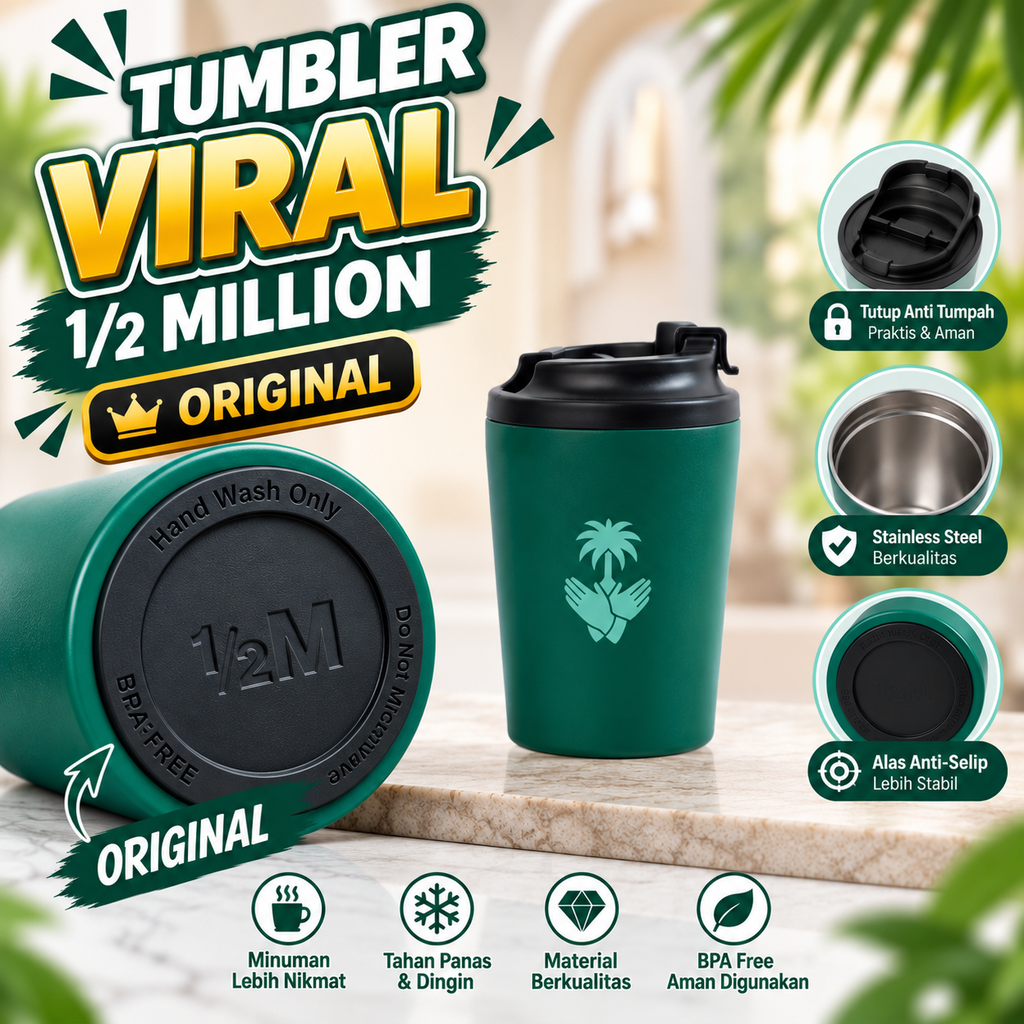 TUMBLER 1/2 MILION VIRAL WARNA IMRAL