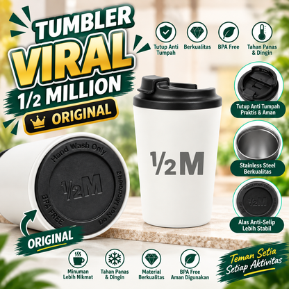 TUMBLER 1/2 MILION VIRAL WARNA PUTIH