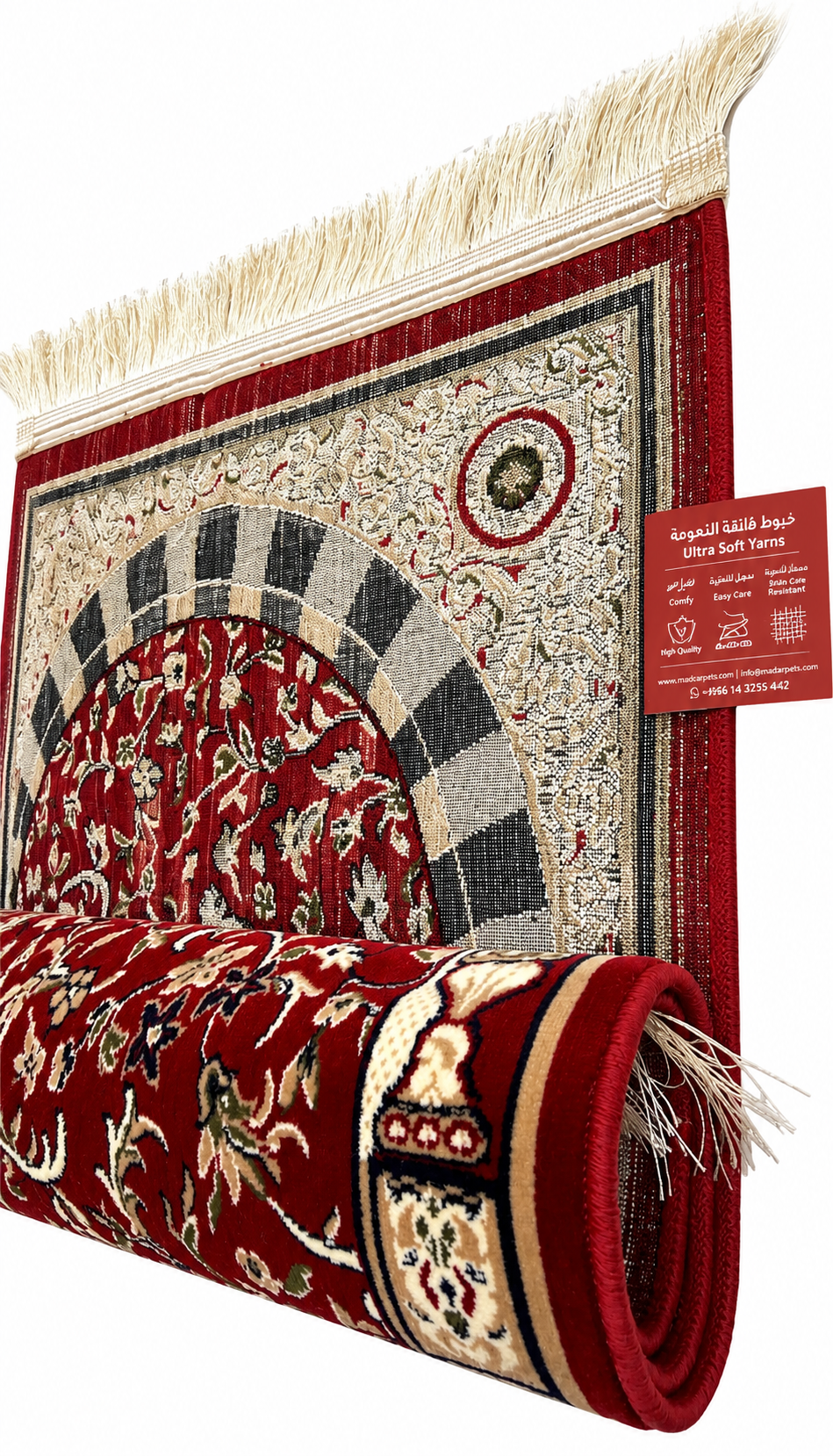 SEJADAH RAWDAH MADA 4MM MERAH