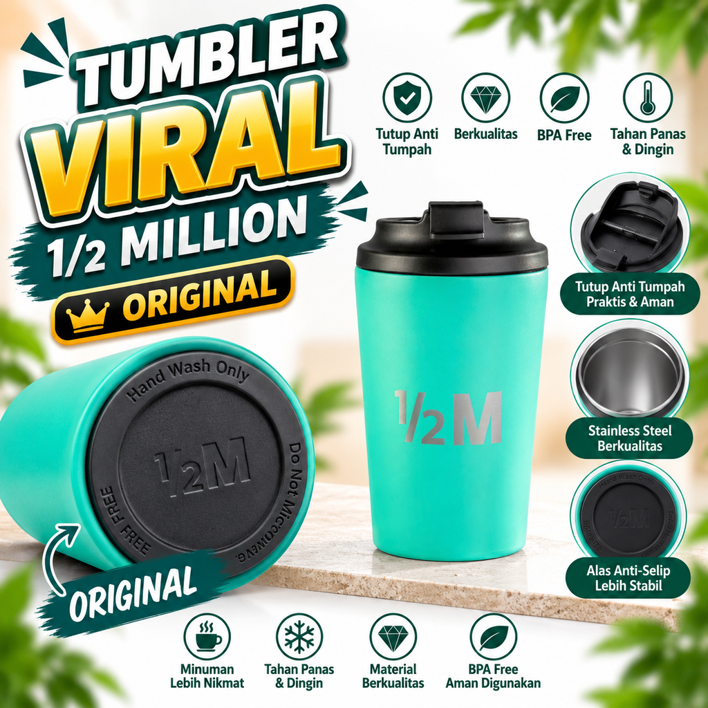 TUMBLER 1/2 MILION VIRAL WARNA TUSCA