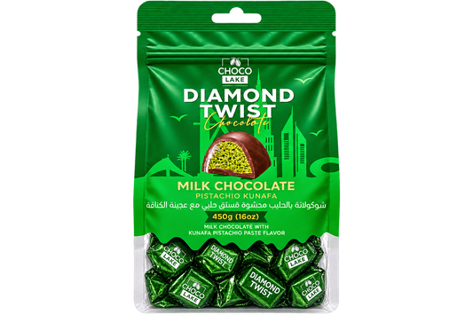 DIAMOND TWIST PISTACHIO AND KUNAFA FLAVOUR