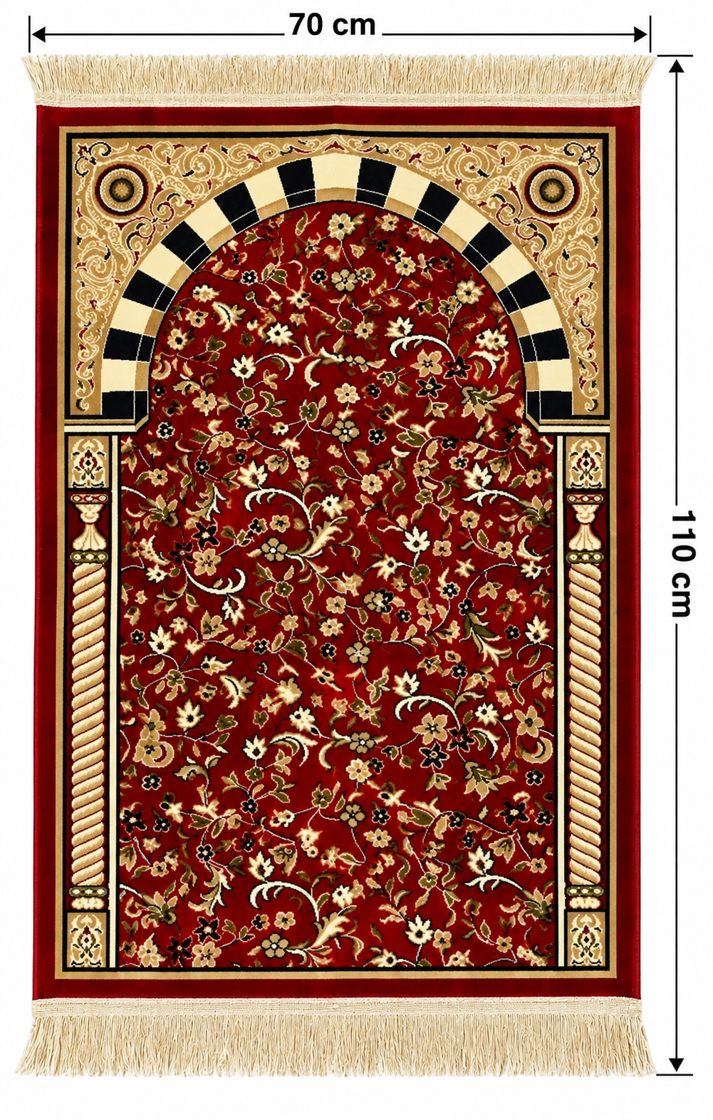SEJADAH RAWDAH MADA 4MM MERAH